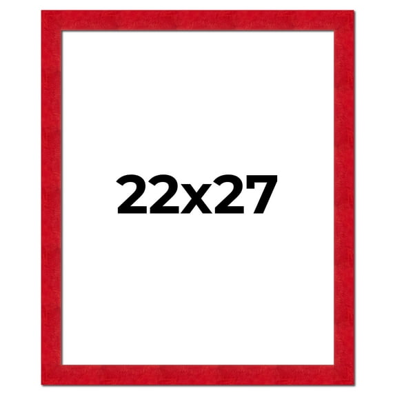 22x27 Frame Red Burl Solid Wood Picture Frame Width 1.75 Inches | Interior Frame Depth 0.5 Inches |