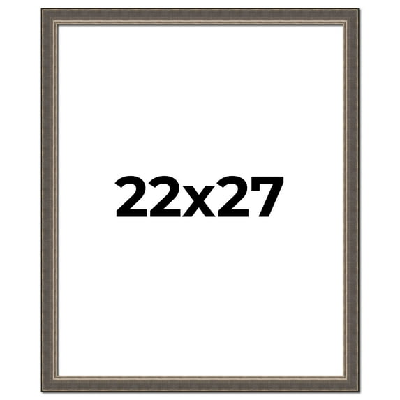 22x27 Frame Silver Real Wood Picture Frame Width 1.25 Inches | Interior Frame Depth 0.5 Inches |