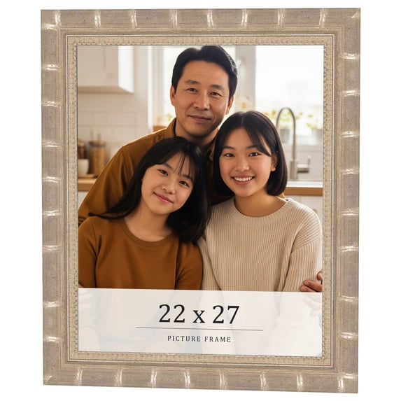 22x27 Frame Silver Real Wood Picture Frame Width 1.5 inches | Interior Frame Depth 0.5 inches |