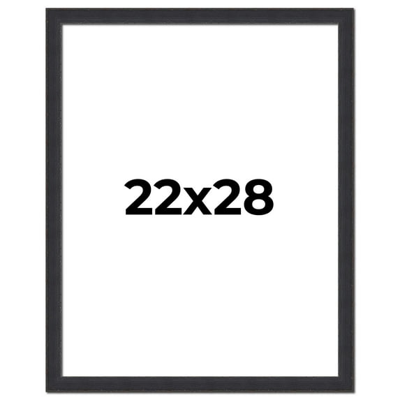 22x28 Frame Black Real Wood Picture Frame Width 1.25 Inches | Interior Frame Depth 0.5 Inches |