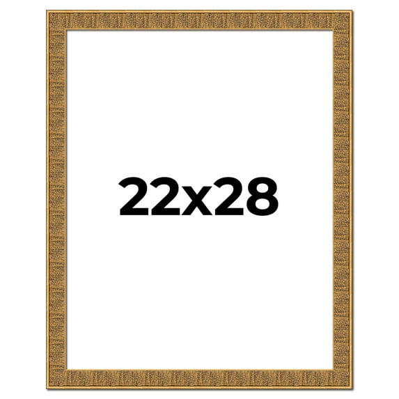 22x28 Frame Black and Gold Distressed Solid Wood Sonoma Picture Frame | 1.625 Inch Moulding Width |