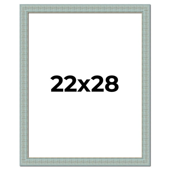 22x28 Frame Blue Teal Distressed Solid Wood Picture Frame | 1.625 Inch Moulding Width | Sonoma Blue