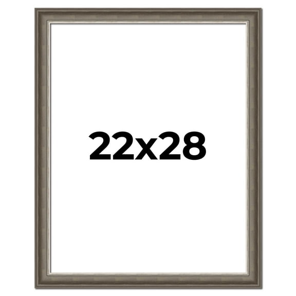 22x28 Frame Brown Solid Wood Picture Frame | 1.75 Inch Moulding Width | Austin Frame Complete with
