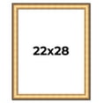 thumbnail image 1 of 22x28 Frame Gold Plein Aire Solid Wood Picture Frame Width 2 Inches | Interior Frame Depth 0.5, 1 of 8