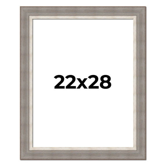 22x28 Frame Grey Real Wood Picture Frame Width 2.75 Inches | Interior Frame Depth 0.5 Inches |