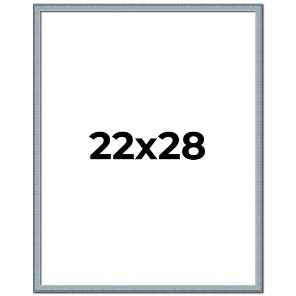 22x28 Frame Rustic Sky Blue Solid Wood Picture Frame | 0.75 Inch Moulding Width |Includes UV