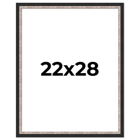 22x28 Frame Silver Real Wood Picture Frame Width 1.25 Inches | Interior Frame Depth 0.75 Inches |