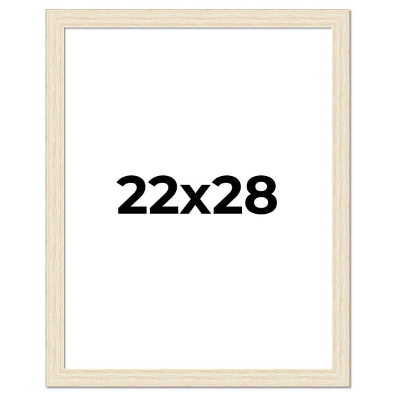 22x28 Frame White Barnwood Picture Frame Includes UV Acrylic Plexiglass, Acid Free Foam Backing