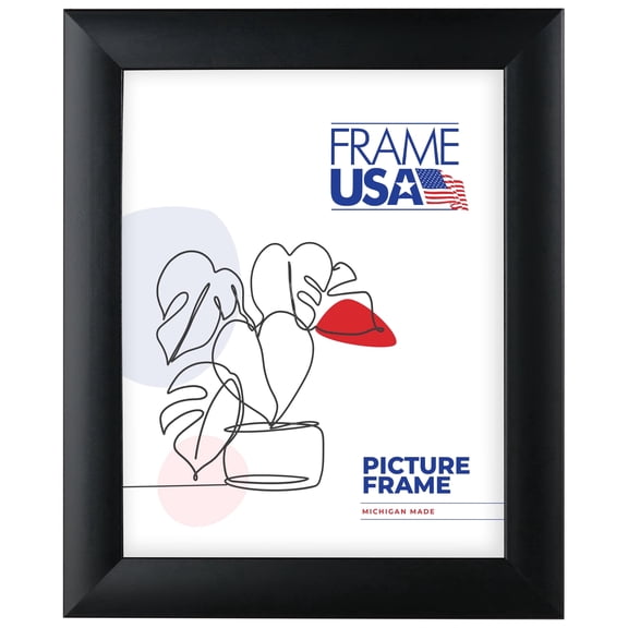 22x28 Picture Frame Black Simply Poly Style 205-10, 1.25 Inch Polystyrene Moulding, Includes Plexiglass and Backing Wall Display Frame for Art, Posters, or Photos Frame USA