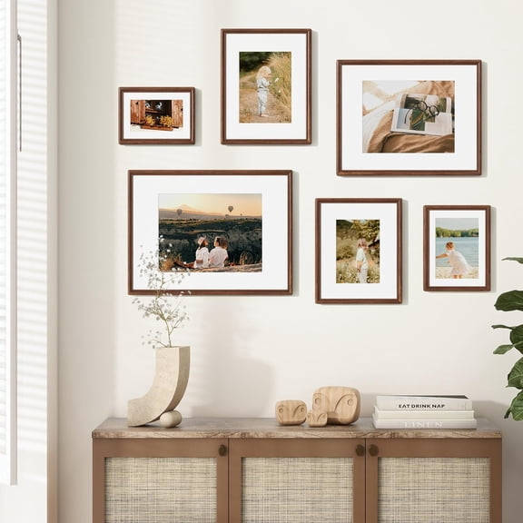 22x28 Poster Frame, Natural Solid Walnut Wood Picture Frame with High Tempered Glass