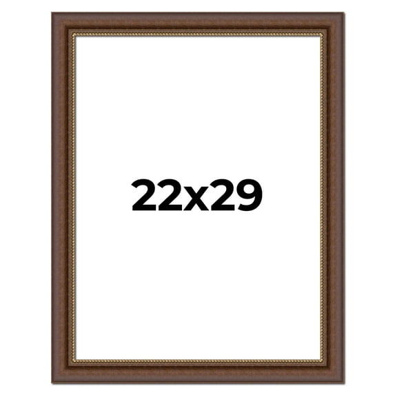 22x29 Copper and Brown Real Wood Picture Frame Width 2 inches | Interior Frame Depth 0.5 inches |