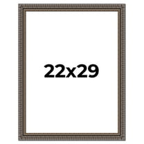 22x29 Frame Black Feather Payton Ornate Solid Wood Picture Frame Width 1.75 Inches | Interior Depth
