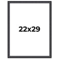 thumbnail image 1 of 22x29 Frame Black Real Wood Picture Frame Width 1.25 inches | Interior Frame Depth 0.5 inches |, 1 of 8