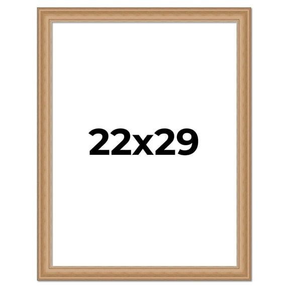 22x29 Frame Charleston Honey Brown Solid Wood Picture Frame Width 1.75 Inches | Interior Depth 0.5