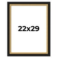thumbnail image 1 of 22x29 Frame Gold Real Wood Picture Frame Width 2.25 Inches | Interior Frame Depth 0.5 Inches |, 1 of 8