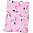 22x30 Bath Hand Pool Towel Figure Skating Skate and Snowflake Print