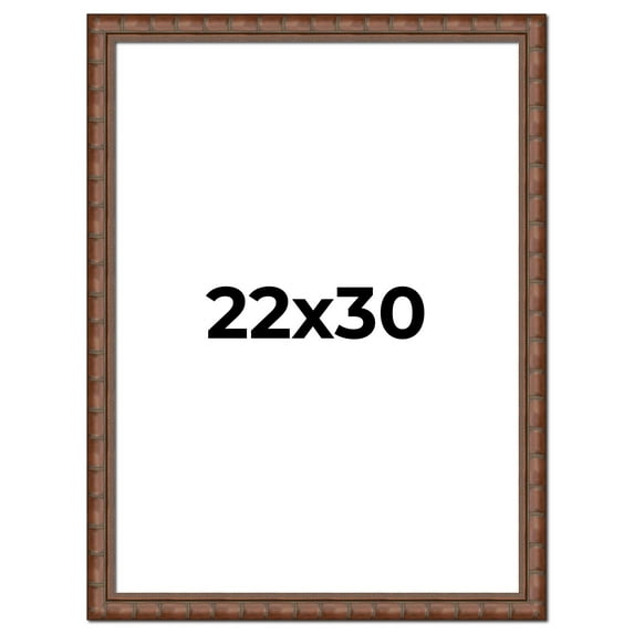 22x30 Dark Brown Bamboo Real Wood Picture Frame Width 1.5 inches | Interior Frame Depth 0.5 inches