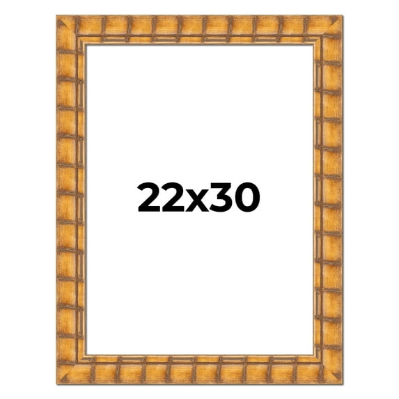 22x30 Frame Beige Real Wood Picture Frame Width 3 inches | Interior Frame Depth 0.5 inches |