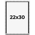 thumbnail image 1 of 22x30 Frame Brushed Silver Solid Wood Picture Frame | 0.75 Inch Moulding Width | Rabbet Depth 0.75, 1 of 5