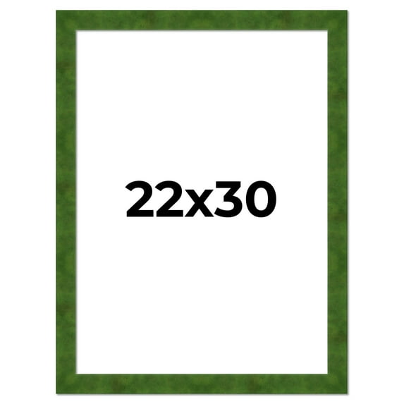 22x30 Frame Green Burl Solid Wood Picture Frame | 1.75 Inches Moulding Width | Interior Frame Depth