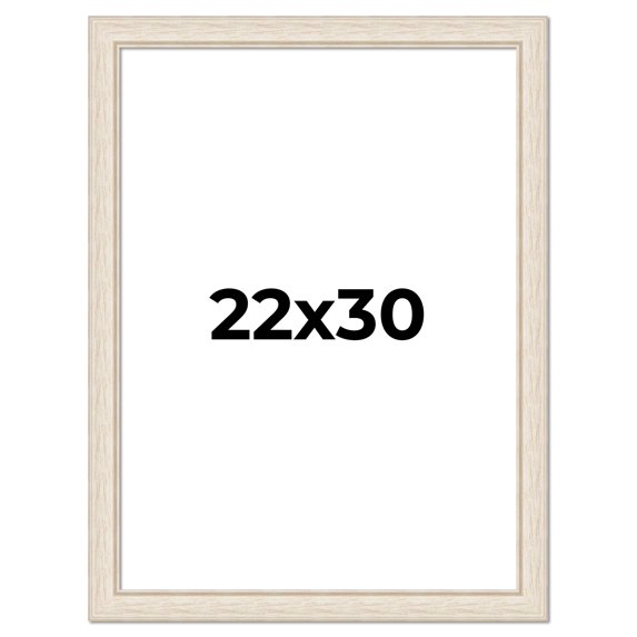 22x30 Frame White Real Wood Picture Frame Width 1.75 inches | Interior Frame Depth 0.5 inches |