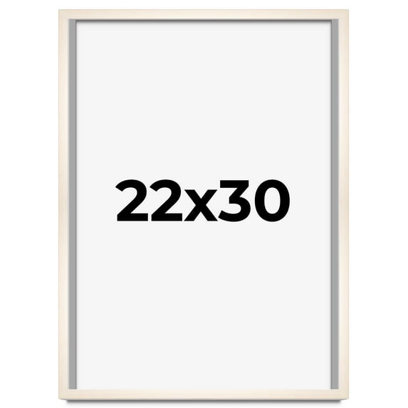 22x30 Frame White Wheat Solid Wood Picture Frame | Moulding Width 0.75 Inches | Interior Depth 0.5