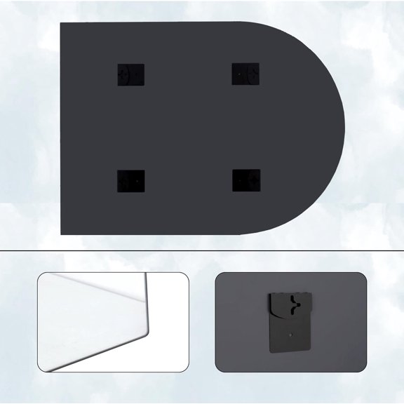 22x30 Mirrors for Bathroom Sink,Nano Arched Wall Mirror Both Ends can be Hung, Frameless Bathroom Mirros,Arched Bathroom Mirror for Wall$$Electronics Accessories