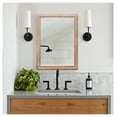 thumbnail image 1 of 22x30 Wood Framed Bathroom Mirror, Farmhouse Wall Mirror Rectangle for Vanity - Horizontal/Vertical, Beaded Wood Frame, Modern Minimalist Wall Mounted Mirror, 1 of 9