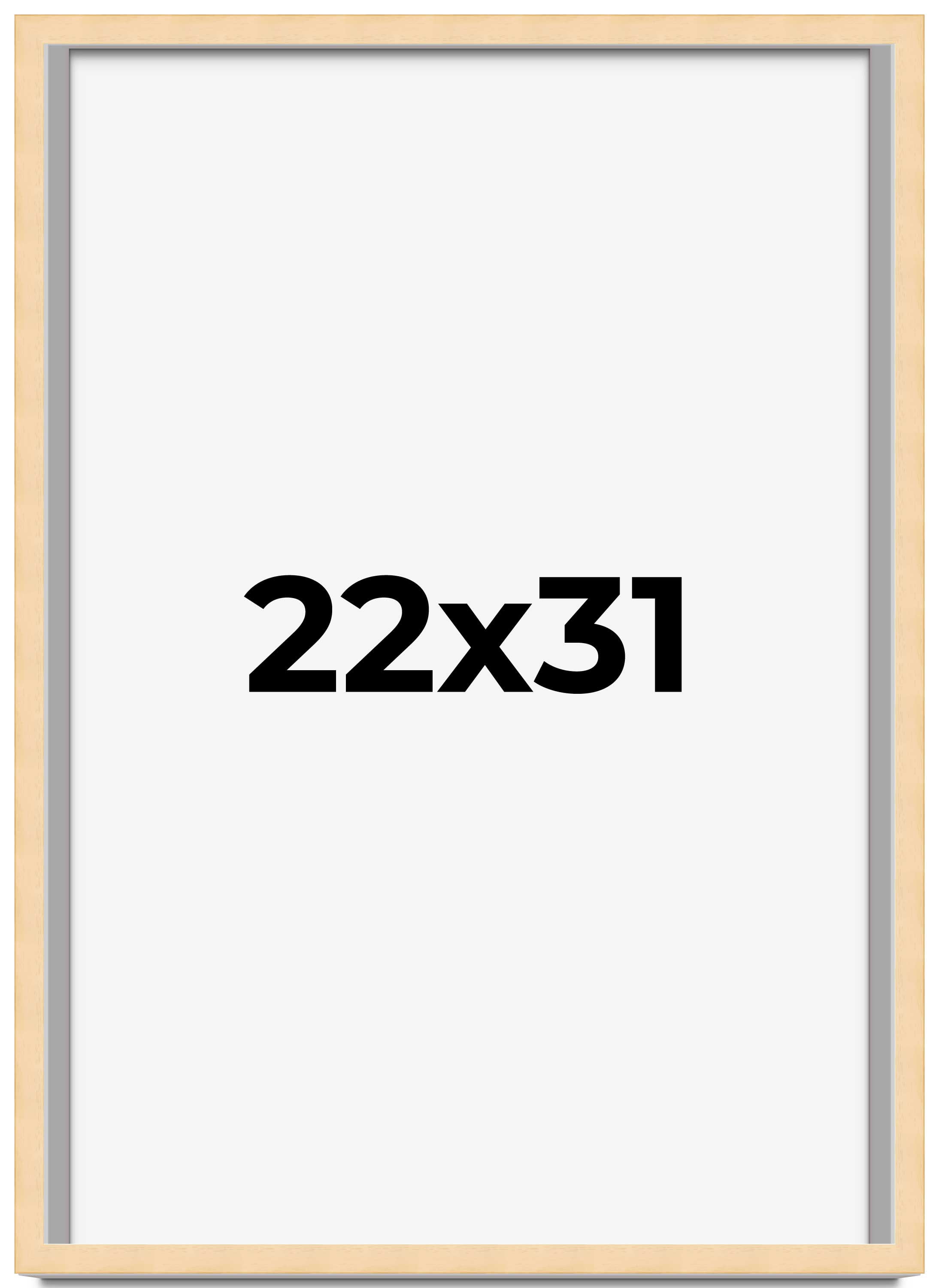 22x31 Frame Beige Real Wood Picture Frame Width 0.75 inches | Interior ...