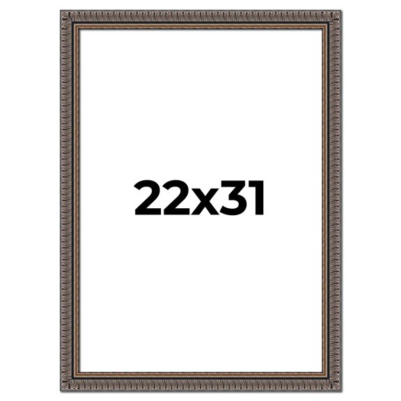 22x31 Frame Black Feather Payton Ornate Solid Wood Picture Frame Width 1.75 Inches | Interior Depth