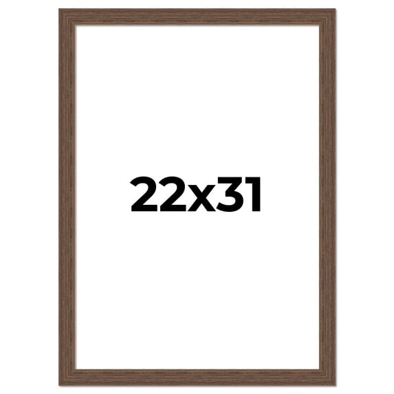 22x31 Frame Brown Farmhouse Solid Wood Picture Frame Width 1.5 Inches | Interior Frame Depth 0.5