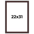thumbnail image 1 of 22x31 Frame Brown Round Mahogany Solid Wood Picture Frame | 1.625 Inch Moulding Width | with UV, 1 of 8