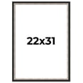 thumbnail image 1 of 22x31 Frame Silver Real Wood Picture Frame Width 1.25 Inches | Interior Frame Depth 0.75 Inches |, 1 of 8
