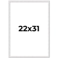 thumbnail image 1 of 22x31 Frame White Real Wood Picture Frame Width 0.75 inches | Interior Frame Depth 0.5 inches |, 1 of 8