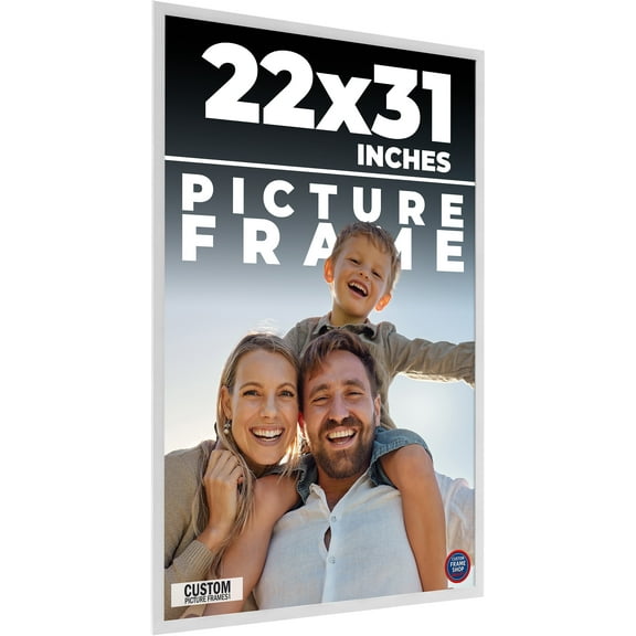 22x31 Frame White Real Wood Picture Frame Width 0.75 inches | Interior Frame Depth 0.5 inches |