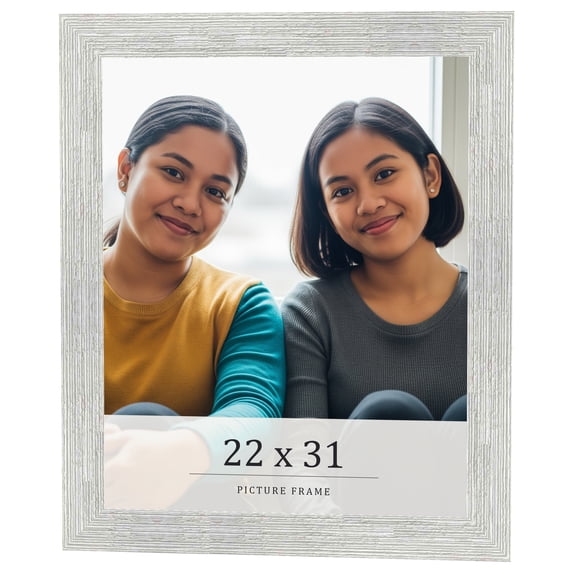22x31 Frame White Real Wood Picture Frame Width 1.5 inches | Interior Frame Depth 0.5 inches | Barn