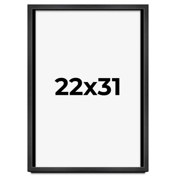 22x31 Shadow Box Frame Grey Charcoal Black | 0.875 Inches Deep | Solid Wood Shadowbox Display Frame