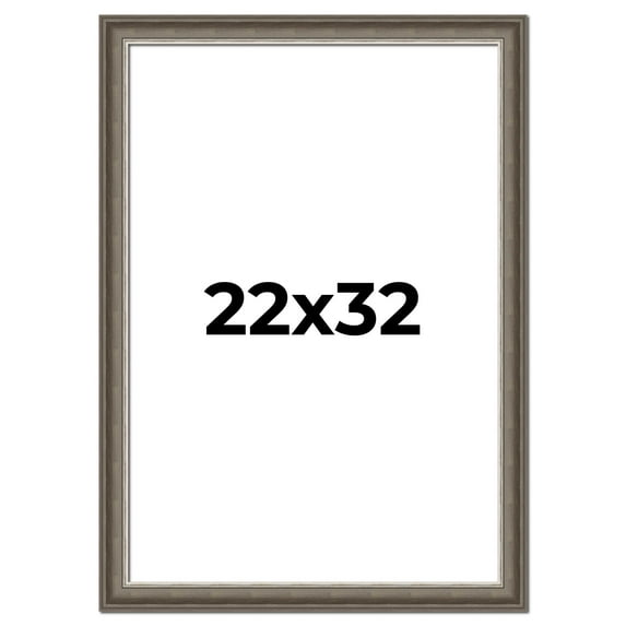 22x32 Frame Brown Solid Wood Picture Frame | 1.75 Inch Moulding Width | Austin Frame Complete with