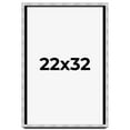 thumbnail image 1 of 22x32 Frame Brushed Silver Solid Wood Picture Frame | 0.75 Inch Moulding Width | Rabbet Depth 0.75, 1 of 5