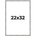 thumbnail image 1 of 22x32 Frame Silver Grey Distressed Solid Wood Picture Frame | 0.75 Inch Moulding Width | Interior, 1 of 8
