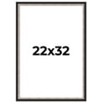 thumbnail image 1 of 22x32 Frame Silver Real Wood Picture Frame Width 1.25 Inches | Interior Frame Depth 0.75 Inches |, 1 of 8