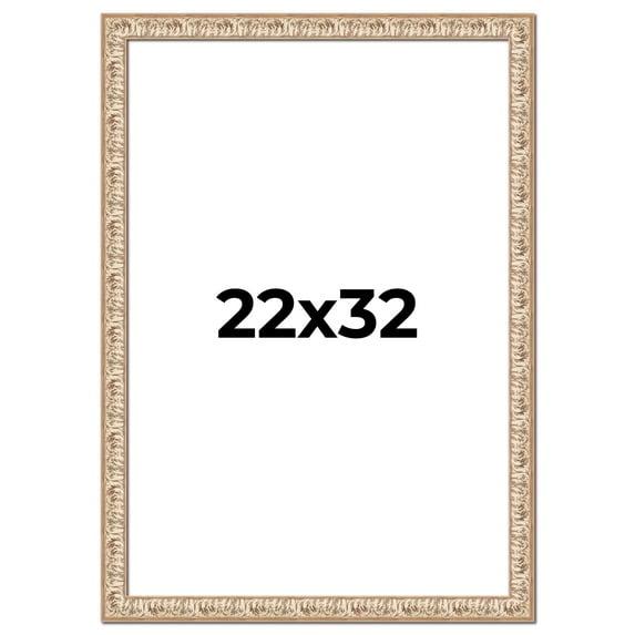 22x32 Frame White Real Wood Picture Frame Width 1.5 inches | Interior Frame Depth 0.5 inches |