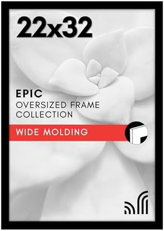 22x32 Poster Frame with Polished Plexiglass - Black Picture Frame ...