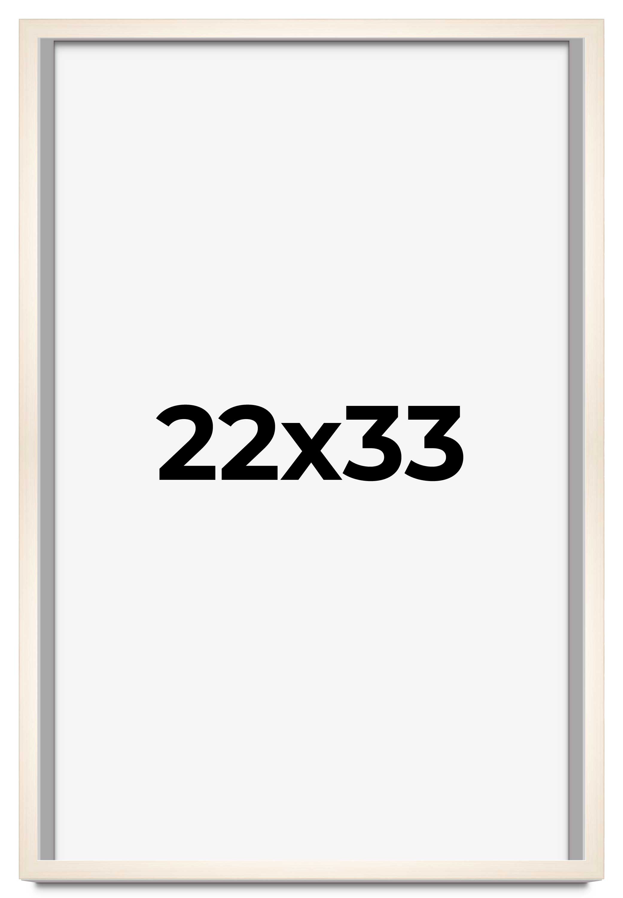 22x33 Frame White Wash Solid Wood Picture Frame | 0.75 Inch Moulding ...