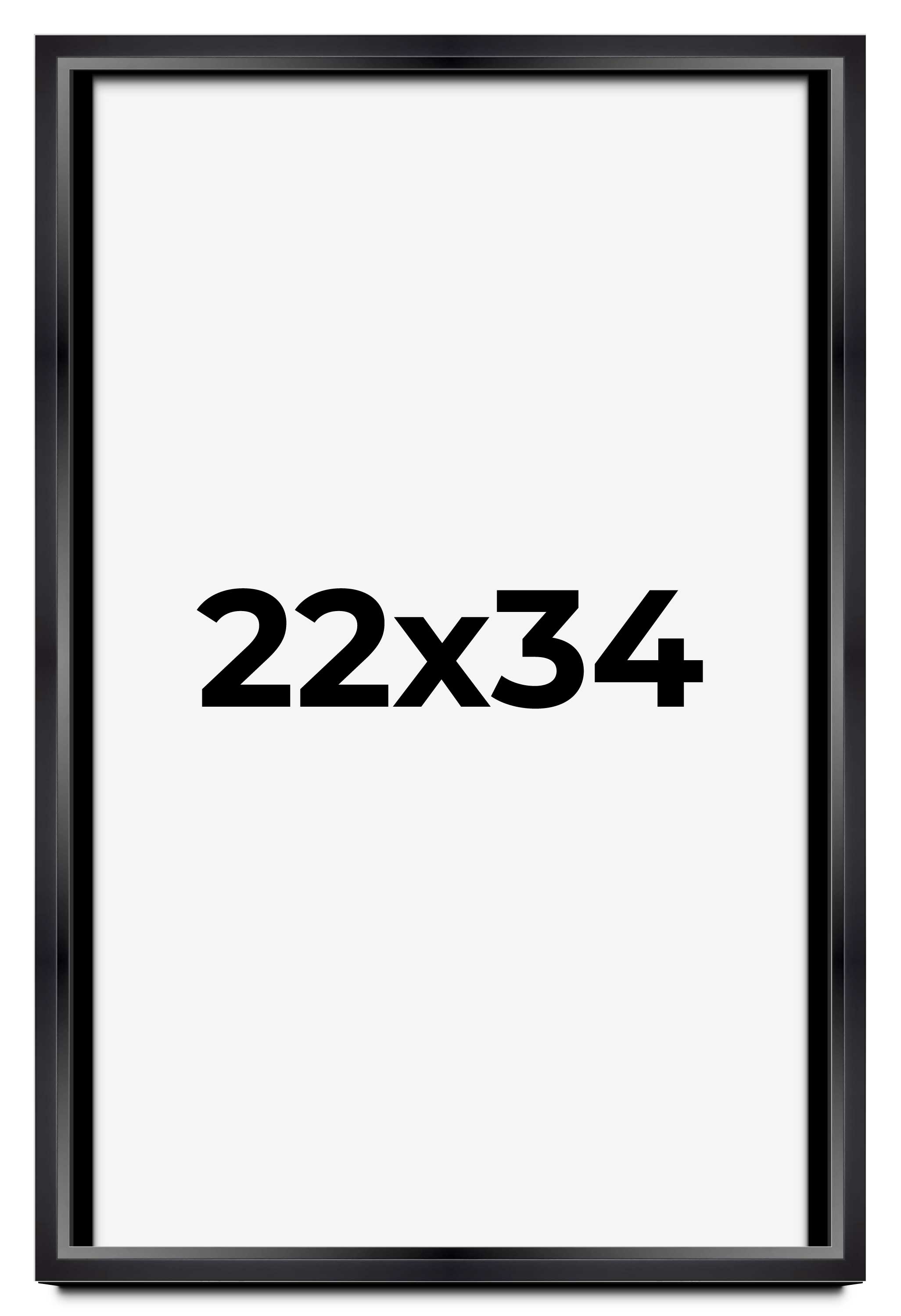 22x34 Black Shadowbox Frame - Interior Size 22x34 by 1.5 Inches - Made ...