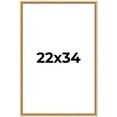 thumbnail image 1 of 22x34 Frame Beaded Gold Solid Wood Picture Frame | 0.75 Inches Moulding Width | Liscio Oro, 1 of 8