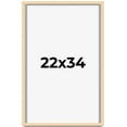 thumbnail image 1 of 22x34 Frame Beige Real Wood Picture Frame Width 0.75 inches | Interior Frame Depth 0.5 inches |, 1 of 8