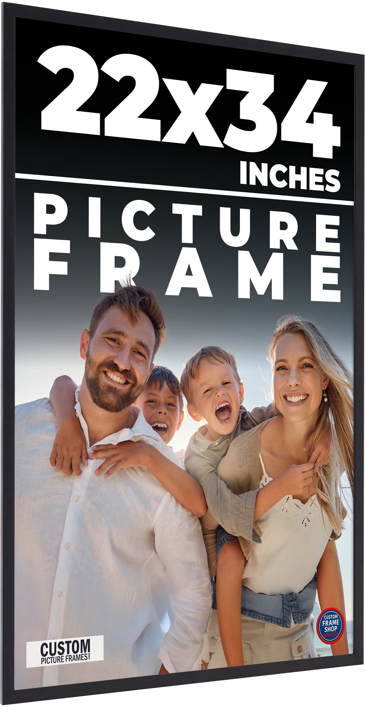 22x34 Frame Black Real Wood Picture Frame Width 0.75 inches | Interior ...