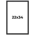 thumbnail image 1 of 22x34 Frame Black Real Wood Picture Frame Width 1.25 Inches | Interior Frame Depth 0.5 Inches |, 1 of 8