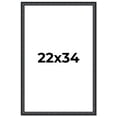 thumbnail image 1 of 22x34 Frame Black Real Wood Picture Frame Width 1.25 inches | Interior Frame Depth 0.5 inches |, 1 of 8